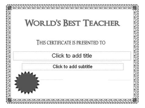 You are free to share or adapt it for any purpose, even commercially under the following terms: World's Best Teacher Award Certificate - Free Certificate ...