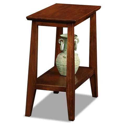 A narrow, rectangular dining table is great for anyone that likes clean lines in their design. Leick Delton Narrow Chairside Solid Wood End Table