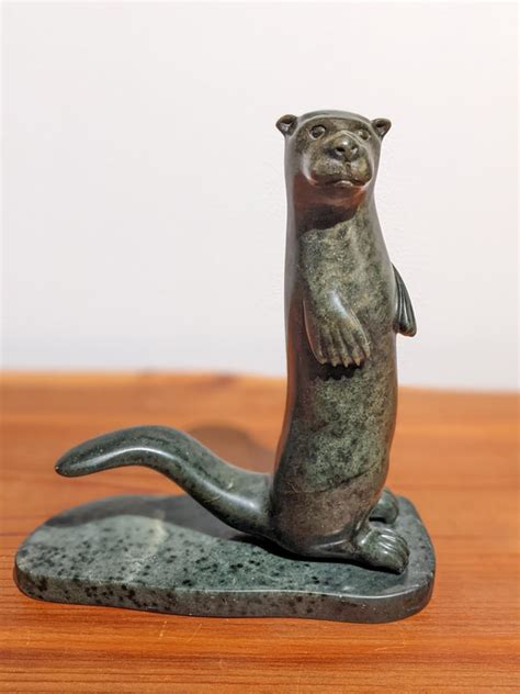 Otter Soapstone Sculpture By Emil Socher Salt Spring Island