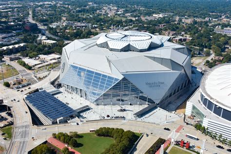 Lotta cool things to see there. September 2017 Aerials - Mercedes Benz Stadium