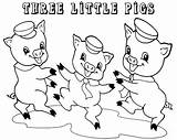 Pigs Coloring Three Preschoolers Preschool Drawing Story Clipart Pig Colouring Printable Easy Houses Cartoon Template Draw Sheet Sheets Clip Fun sketch template