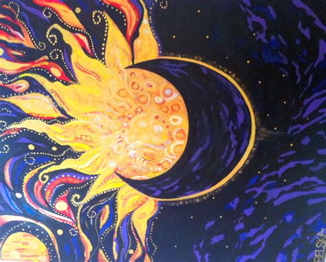 Painting Of The Sun Paintings Originals For Sale Sun Moon