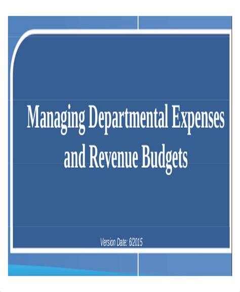 11 Department Budget Templates Free Sample Example Format Download