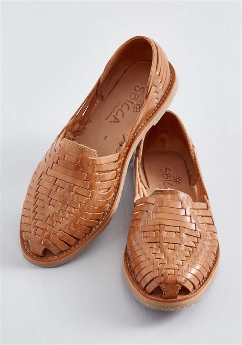 Woven Wanderer Leather Flat Tread Here There And Everywhere In The