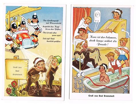 6 Vintage Comic Postcards German Humor Postcards German Etsy