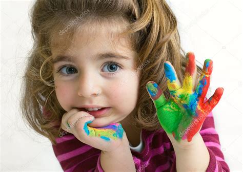 Preschool Girl Waving Hello Goodbye — Stock Photo © Angellodeco 17829401