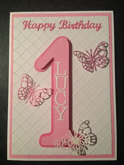 1st Birthday Butterfly Girls Birthday Card Birthday Card Pictures