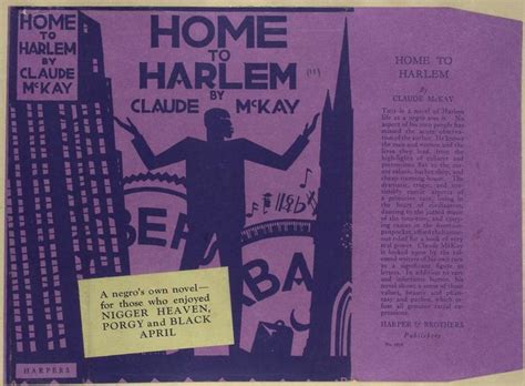 Home To Harlem Harlem Book Print American Literature
