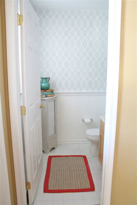 Powder Room Reveal And Some Stenciling Tips And Tricks