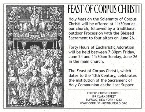 Solemnity Of Corpus Christi