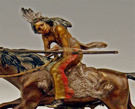 Vienna Bronze Carl Kauba Style Native American Riding Red Indian Bow