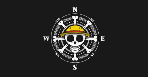 Pirate King Compass One Piece Sticker Teepublic