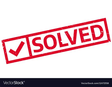 Solved rubber stamp Royalty Free Vector Image - VectorStock