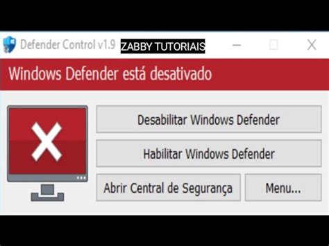 COMO DESATIVAR O WINDOWS DEFENDER DEFINITIVAMENTE NO WINDOWS ZABBY TUTORIAIS YouTube