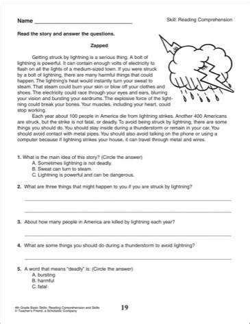 If you want to test your comprehension skills and see how your new skills work, try our practice comprehension test! 7th Grade Reading Comprehension Worksheets | Homeschooldressage.com