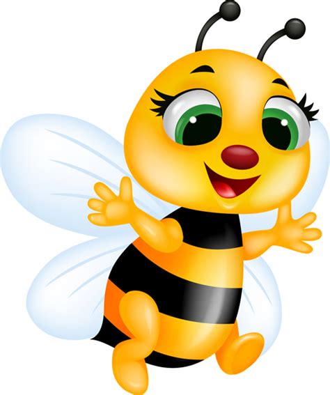 Cute Bee Cartoon Vector Illustration 07 Vector Animal Free Download