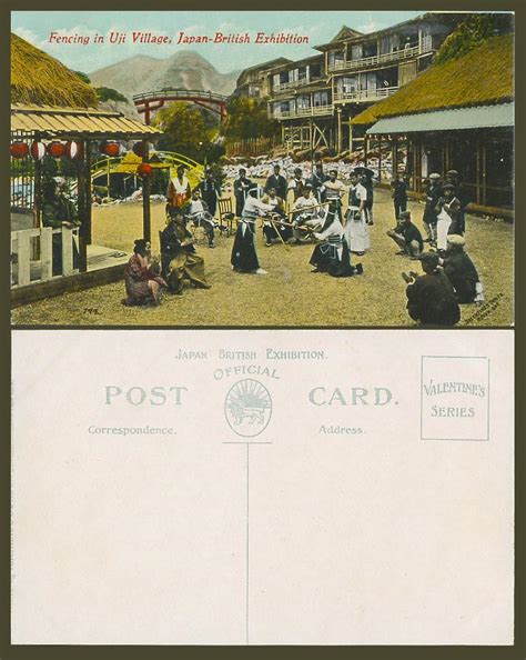 Japan British Exhibition 1910 Old Postcard Kendo Japanese Fencing In