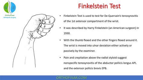 Finkelstein Test De Quervain S Tenosynovitis My Xxx Hot Girl