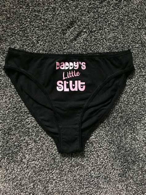 Daddy S Little Slut Knickers Naughty Underwear Ddlg Kinky Bdsm Bondage Sub Ebay