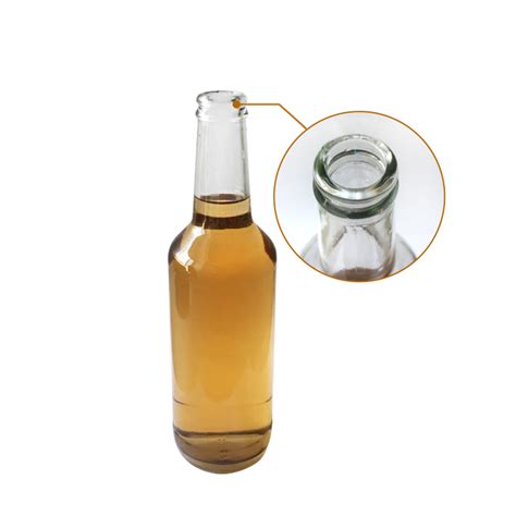 330ml clear glass beer bottle with crown cap high quality clear glass beer bottle clear glass