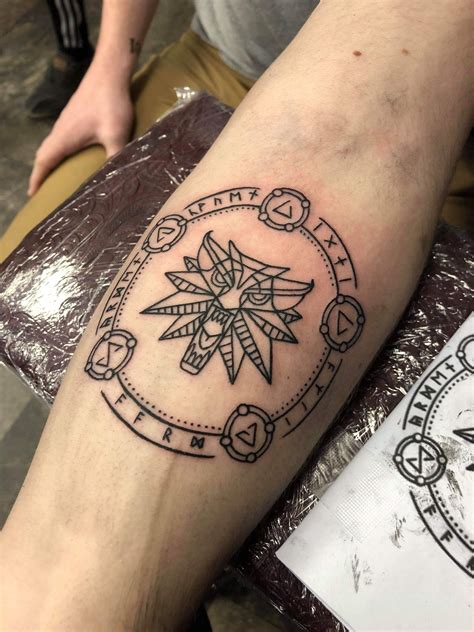 The Witcher Medallion Done By Adam At The Third Dimension Muskegon Mi