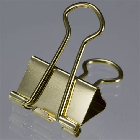 Gold Binder Clips Assorted Sizes