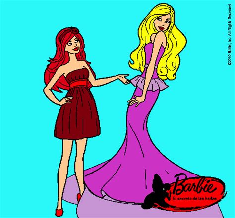 Dibujo De Barbie Estrena Vestido Pintado Por Helga En Dibujos Net El My Xxx Hot Girl