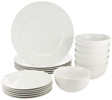 Buy Amazon Basics 18 Piece Kitchen Dinnerware Set Plates Dishes S