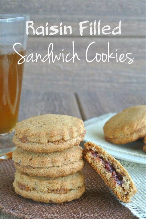 Do not overfill or your cookies will leak while baking. Raisin Filled Sandwich Cookies Recipe | Vegan in the Freezer