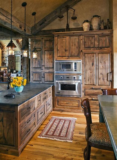Have you seen kitchens that combined both rustic and modern design? 40 Rustic Kitchen Designs to Bring Country Life -DesignBump