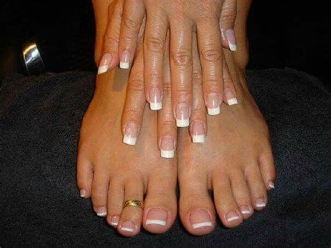 French Acrylic Nails And French Gelish Toes French Nails French Manicures French Tip Toes