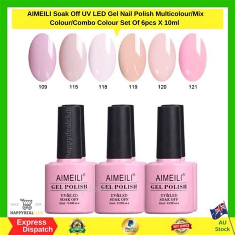 Aimeili Soak Off Uv Led Gel Nail Polish Multicolour Mix Colour Set Of