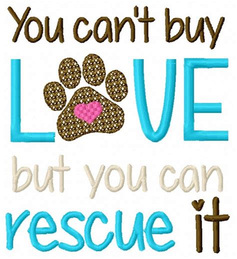 You Cant Buy Love But You Can Rescue It Embroidery Etsy