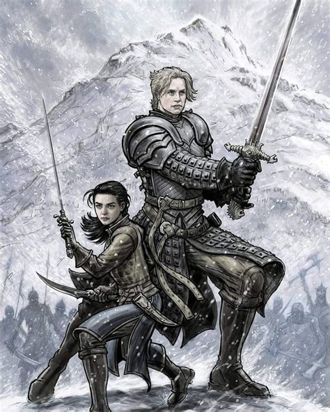 Arya And Brienne Brienne Of Tarth Arya Stark Game Of Thrones Facts