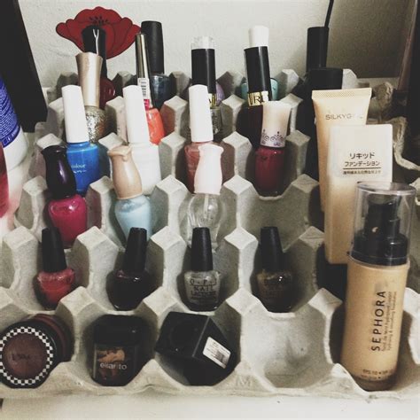 Diy nail polish storage rack. DIY Egg Carton Reuse Ideas