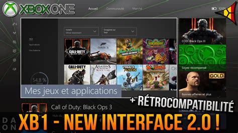 New Interface 20 De La Xbox One Rétrocompatibilité Mise à Jour Du
