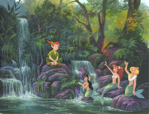 Peter Pan Peter Greets The Mermaids Original By Michael Humphries