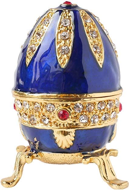 Apropos Hand Painted Mini Faberge Egg With Rich Enamel And