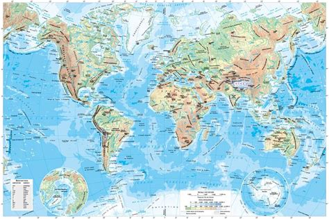 Mapa Físico Del Mundo 182350000 2015 Mapas Mapa Fisico Cartografía