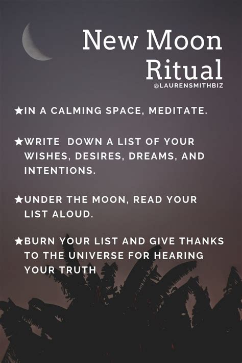 The New Moon Is All About New Beginnings And Setting Intentions Try Out This New Moon Ritual