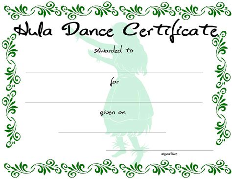 Dance Certificate Templates At