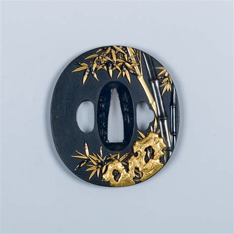 Inscribed By Ishiguro Masayoshi Sword Guard Tsuba Japanese The