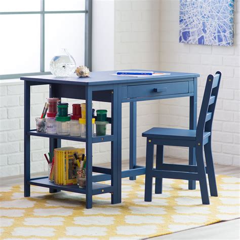 Free delivery over £40 to most of the uk great selection excellent customer service find everything for a beautiful home. Lipper Writing Workstation Desk and Chair - Navy - Kids ...