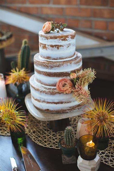 Semi Naked Cake Wedding Party Ideas Layer Cake