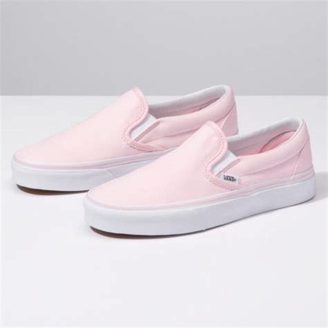 Baby Pink Vans In Girly Shoes Girls Shoes Teenage Pink Slip On