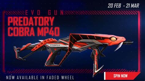 How To Get The New Predatory Cobra Mp40 Skin In Free Fire Step By Step
