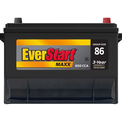 Everstart Maxx Lead Acid Automotive Battery Group Size 86 12 Volt 650