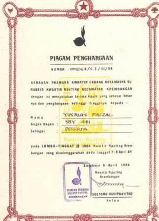 Seperti yang telah diketahui, bahwa ada banyak macam kegiatan yang dilaksanakan untuk memperingati hari 17 agustus ini, misalnya kegiatan lomba. Contoh Konsep Piagam Kegiatan Pramuka - Info Pendidikan ...
