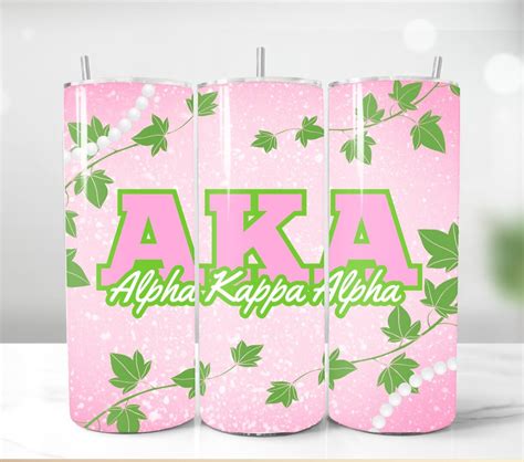Alpha Kappa Alpha Aka Tumbler Wrap Sorority Sublimation Skinny