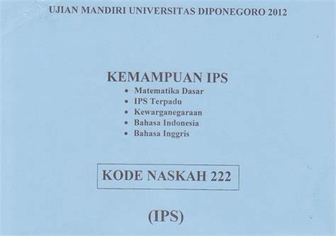 Ujian jalur mandiri masuk uin walisongo semarang tahun akademik 2021/2022 adalah seleksi masuk uin walisongo semarang yang dilaksanakan berdasarkan tes tertulis tanpa melihat tahun kelulusan dan usia calon mahasiswa. Contoh Soal Ujian Mandiri Soshum Pdf 2019 - Skuylahhu